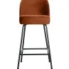 BePureHome Barstoel Vogue - Fluweel - Roest - 89x50x55 -Meubilair Geschäft 1fe3d319563a4fa2853979af5be6659a