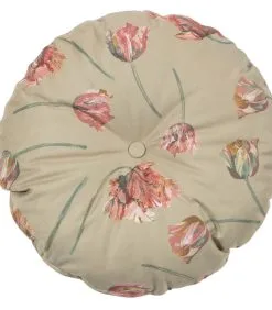 BePureHome Vogue Kussen Rond - Velvet - Rococo Agave - 45x45