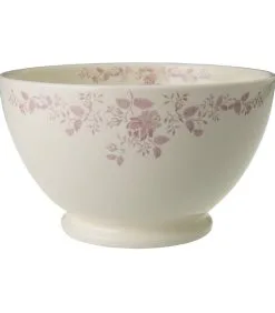 Royal Boch Schaal Op Voet 22,5cm Met Décor - Fleurs Rouges