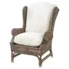 Rivièra Maison Tuinstoel Met Kussen - Nicolas Outdoor Wing Chair - Bruin -Meubilair Geschäft 24a682d626a74b1c8e72ee63287ca09e