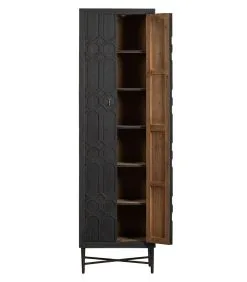 BePureHome Bequest Hoge Kast - Hout - Zwart - 210x60x40 -Meubilair Geschäft 24c3b3db23ce4b48bb245749bfbc2ff3