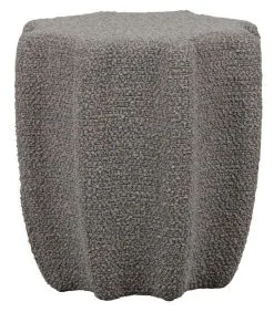 VTwonen Soft Star Poef - Lichtgrijs - 45x42x42