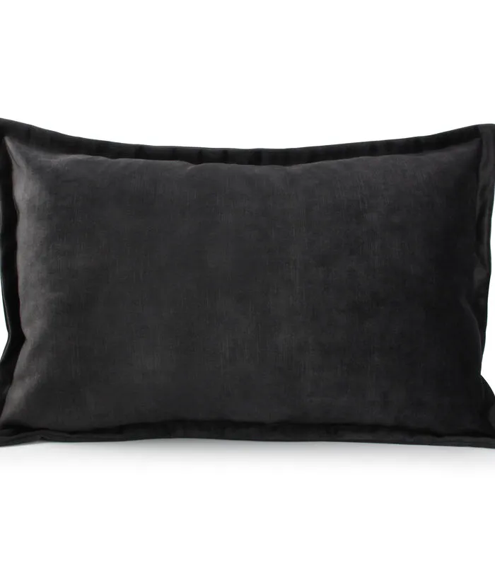 Salt & Pepper Kussen 60x40cm Velvet Zwart Lounge 3 Salt & Pepper Kussen 60x40cm Velvet Zwart Lounge