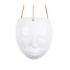PRESENT TIME Hangende Plantenpot Mask - Glazuur Wit - 16,5x13,6x17,9cm