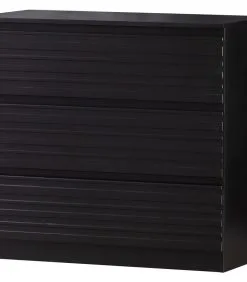 WOOOD Jente Ladekast 3 Lades - Grenen - Zwart - 74,8x83x45,8