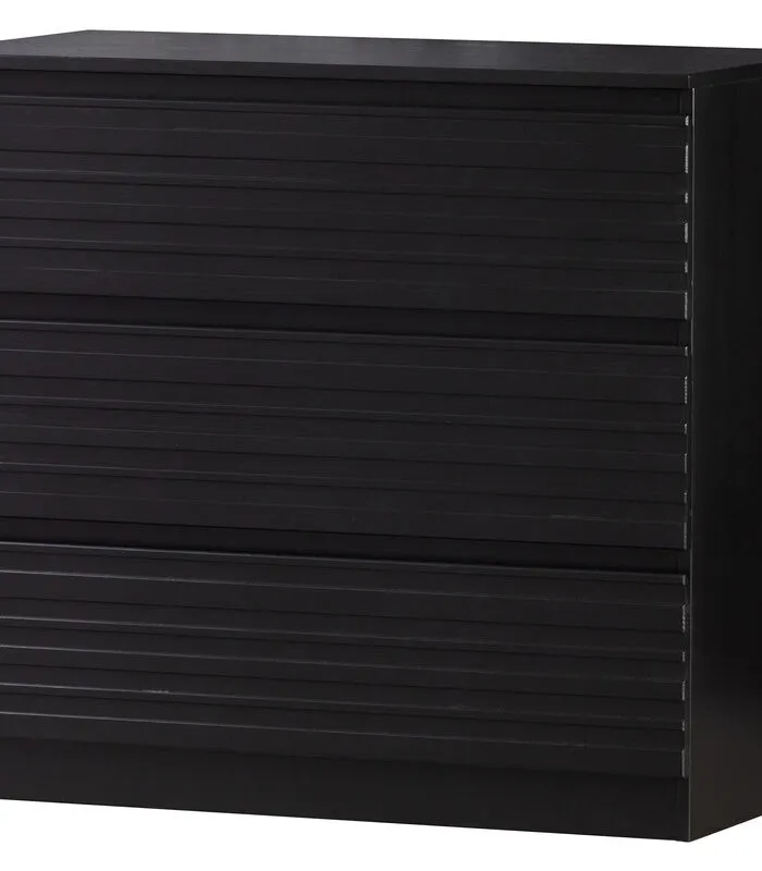 WOOOD Jente Ladekast 3 Lades - Grenen - Zwart - 74,8x83x45,8 3 WOOOD Jente Ladekast 3 Lades - Grenen - Zwart - 74,8x83x45,8