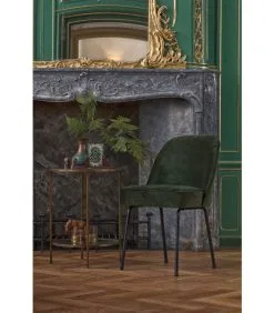 BePureHome Vogue Eetkamerstoel - Fluweel - Onyx - Set Van 2 -Meubilair Geschäft 2905fd90bdec4e82a49dabf35b38dc70