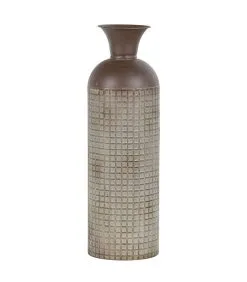 WOOOD Exclusive Exclusive Kari Vaas L - Metaal - Bruin - 60x17x17