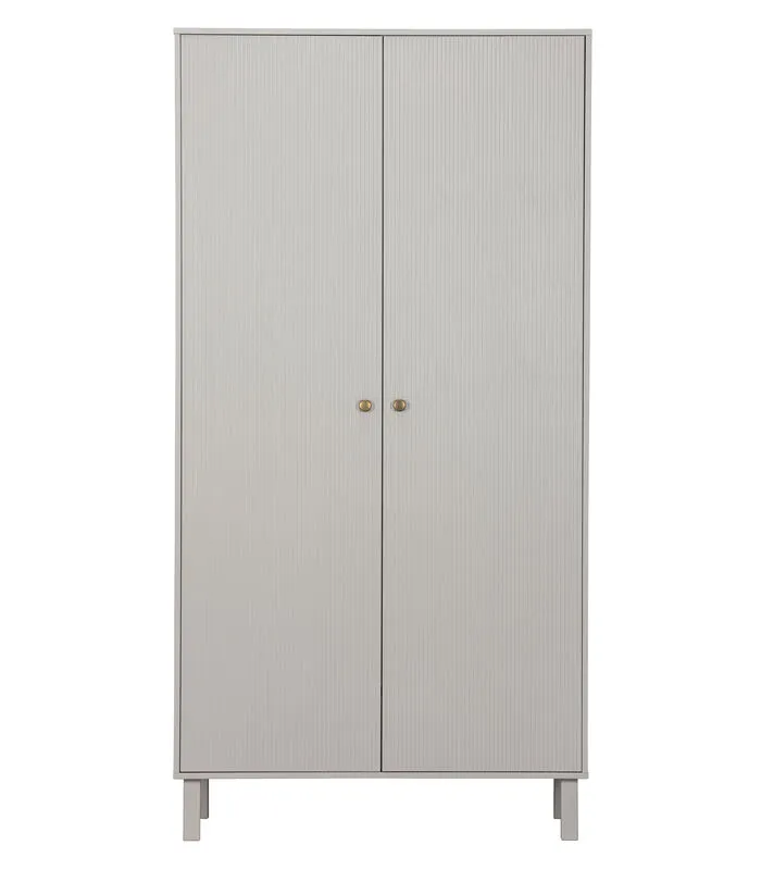 WOOOD Madu Garderobekast - Grenen - Wolkengrijs - 195x100x53 3 WOOOD Madu Garderobekast - Grenen - Wolkengrijs - 195x100x53