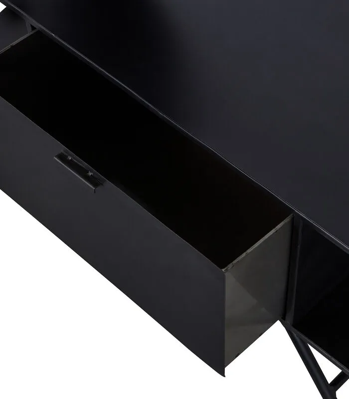 WOOOD Rink Kapstok Met Spiegel - Metaal - Zwart - 188x99x34 4 WOOOD Rink Kapstok Met Spiegel - Metaal - Zwart - 188x99x34 - Image 2