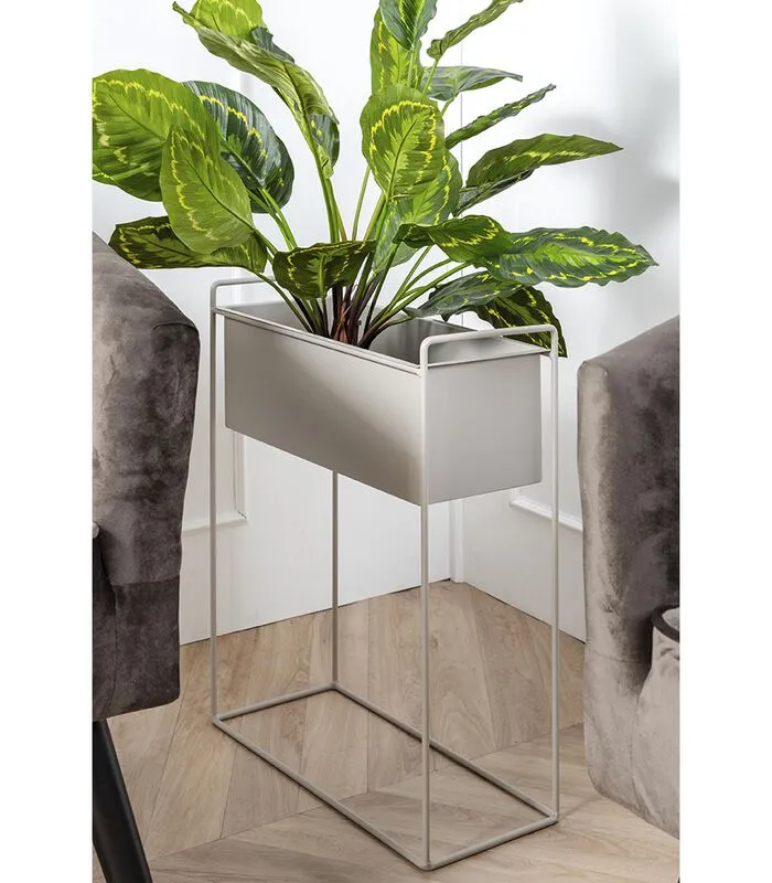 PRESENT TIME Plantenpot Set Essence - IJzer Warm Grijs - Recht - 51x24x65cm & 43x19,5x55cm 4 PRESENT TIME Plantenpot Set Essence - IJzer Warm Grijs - Recht - 51x24x65cm & 43x19,5x55cm - Image 2
