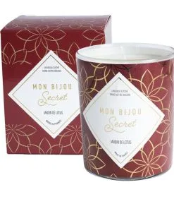 Mon Bijou Secret Geurkaars Lotus Met Gouden Messing Ring