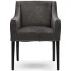 Rivièra Maison Eetkamerstoel Met Armleuning, Zwarte Poten - Savile Row Dining Armchair - Berkshire - Elephant Grijs - 1 Stuk -Meubilair Geschäft 2c1ac80c74e54456a2bede49befdbfa1