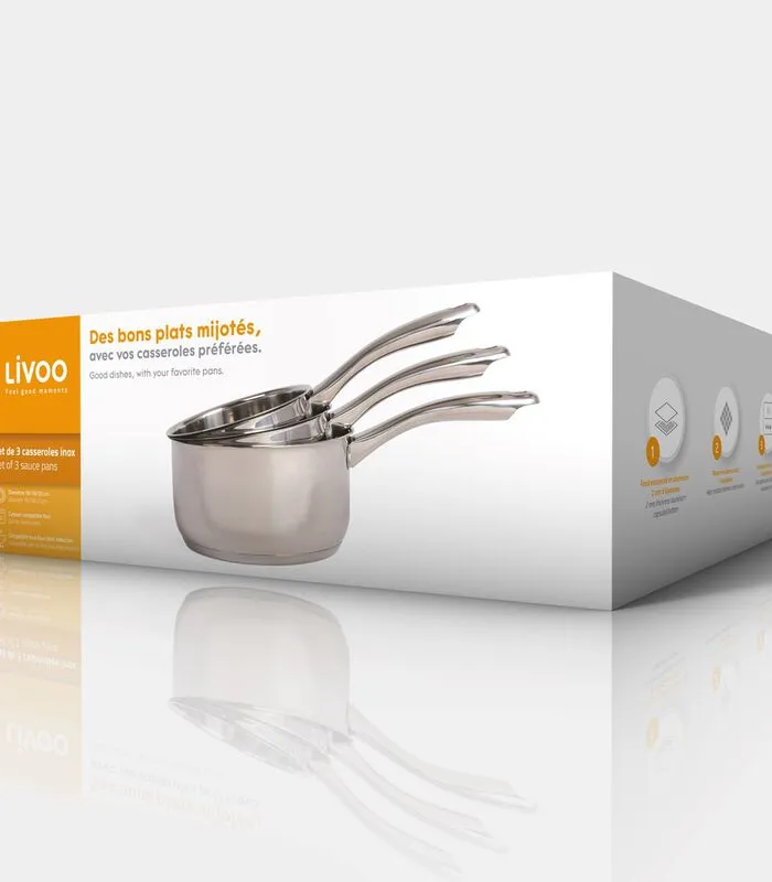 LIVOO Set Van 3 Pannen 7 LIVOO Set Van 3 Pannen - Image 5