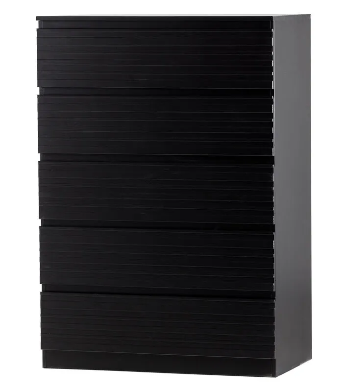 WOOOD Jente Ladekast 5 Lades - Grenen - Zwart - 119,4x83x45.8 3 WOOOD Jente Ladekast 5 Lades - Grenen - Zwart - 119,4x83x45.8