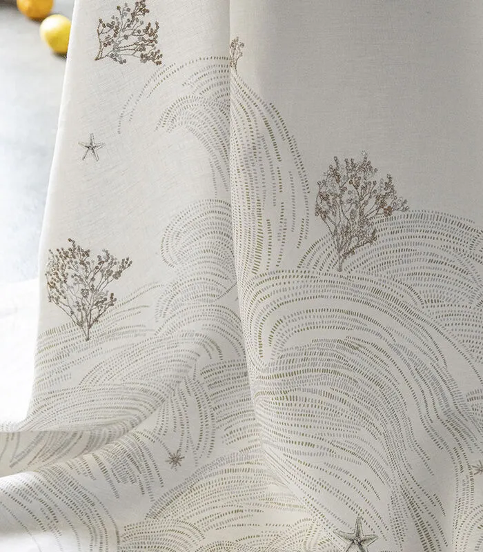 Alexandre Turpault Oceanide - Geborduurd Linnen Tafellaken Met Print 5 Alexandre Turpault Oceanide - Geborduurd Linnen Tafellaken Met Print - Image 3