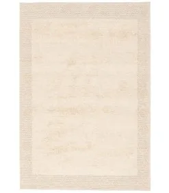 Pergamon Natuurtapijt Vloerkleed Shaggy Wol Linea Border