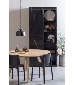 WOOOD Exclusive Exclusive Harris Schuifdeurkast - Grenen - Zwart - 221x100x39 -Meubilair Geschäft 2d4d4cc698964a4da2c4c3f8f737871c