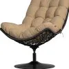WOOOD Exclusive Draaifauteuil Buiten Vive - Rattan - Zand/Zwart - 37x63x46