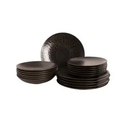 Palmer Bordenset Ruston Stoneware 6-persoons 18-delig Bruin