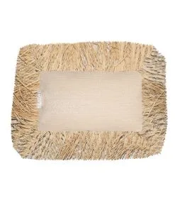 MX HOME Buitenkussen Met Raffia-effect En Franjes