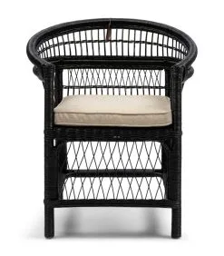 Rivièra Maison Eetkamerstoel Met Armleuning - Victoria Falls Dining Armchair - Zwart