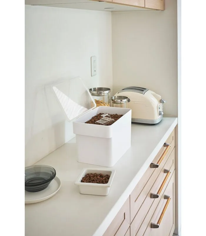Yamazaki Pet Food Container - Tower - White 4 Yamazaki Pet Food Container - Tower - White - Image 2