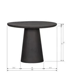 WOOOD Exclusive Tuintafel Damon - Betonlook - Bruin - 76x100x100 -Meubilair Geschäft 321680372ff54e4599e75a95b6a0afa6