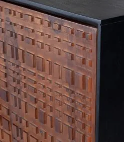 BePureHome Nuts 4-Deurs Kast - Hout - Walnoot/zwart - 140x114x40 9 BePureHome Nuts 4-Deurs Kast - Hout - Walnoot/zwart - 140x114x40 -Meubilair Geschäft 324302a22d5246879b46d710e4d080c7