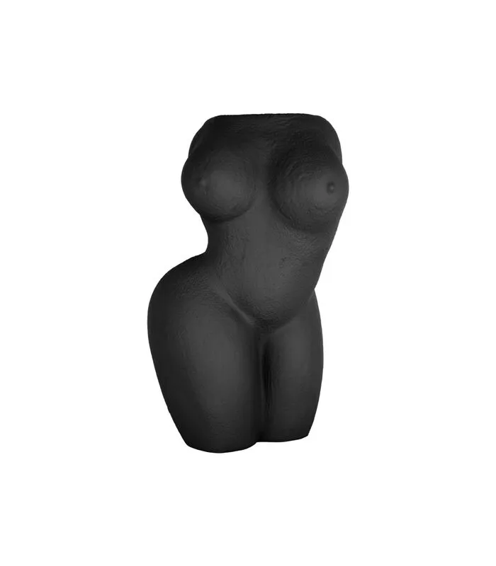 PRESENT TIME Bloempot Lady - Polyresin - Zwart - 19x20x33,5cm 3 PRESENT TIME Bloempot Lady - Polyresin - Zwart - 19x20x33,5cm