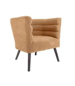 Leitmotiv Stoel Explicit - Suede Look Okergeel - 74x71x74cm