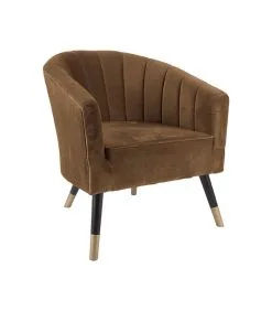 Leitmotiv Stoel Royal - Velvet Chocolade Bruin - 70x71x80cm -Meubilair Geschäft 330e3e9e6844419fb3e167a99db29d29