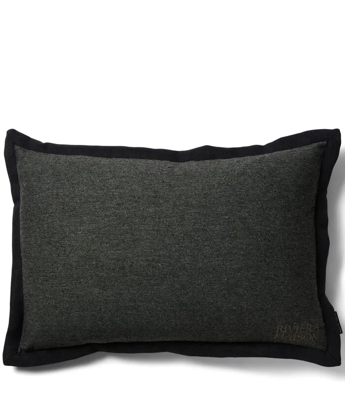 Rivièra Maison Kussensloop RM Flori Zwart - 65x45 Cm 3 Rivièra Maison Kussensloop RM Flori Zwart - 65x45 Cm