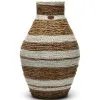 Rivièra Maison Rieten Vaas, Rond Met Streep - Emelisse - Bruin / Wit - Maat L -Meubilair Geschäft 350daf9185dc4094b1ff1e1f6dcdbdfb