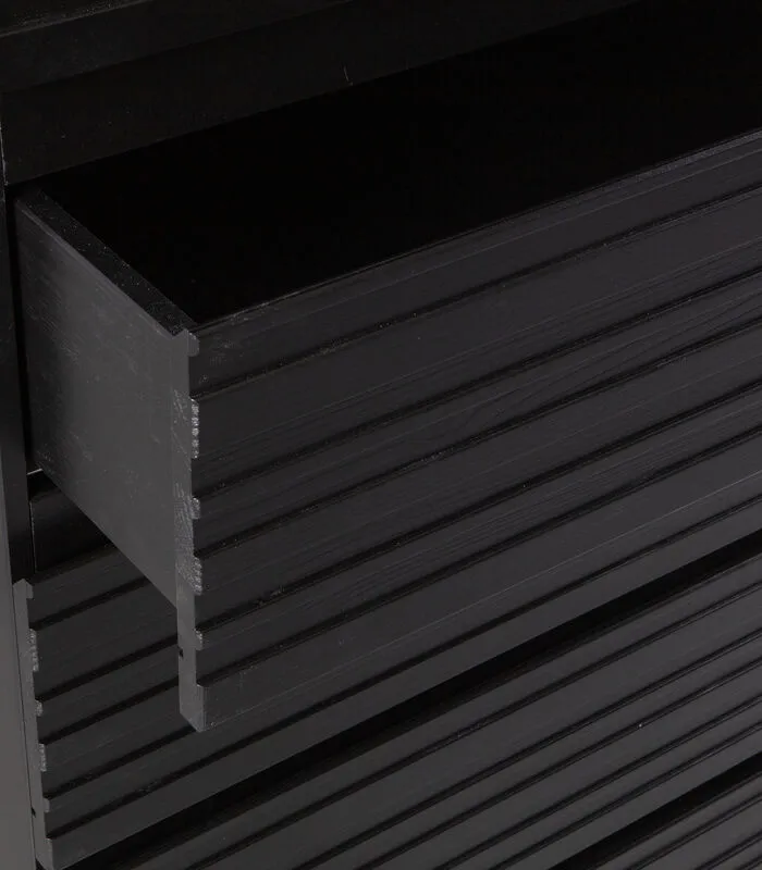 WOOOD Jente Ladekast 5 Lades - Grenen - Zwart - 119,4x83x45.8 6 WOOOD Jente Ladekast 5 Lades - Grenen - Zwart - 119,4x83x45.8 - Image 4