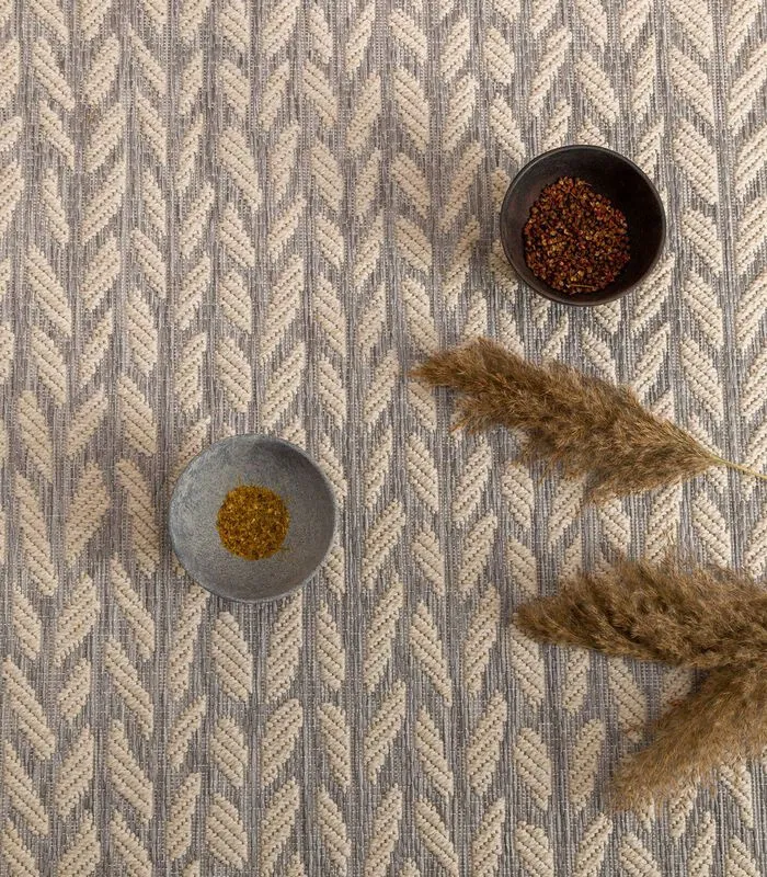 AFKliving Leaves Vloerkleed Grijs 7 AFKliving Leaves Vloerkleed Grijs - Image 5