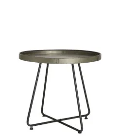 Light & Living Bijzettafel Hylke - Tin - Ø64,5cm