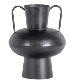 WOOOD Exclusive Exclusive Vere Vaas - Metaal - Zwart - 37x30x30