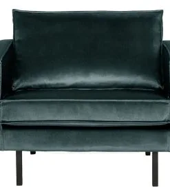 BePureHome Rodeo Fauteuil - Velvet - Teal - 85x105x86