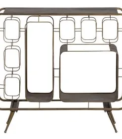 BePureHome Capo Wijnkastje - Metaal - Antique Brass - 80,5x87x33