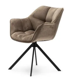 Rivièra Maison Eetkamerstoel Met Armleuning - Carnaby Dining Armchair - Velvet - Goud -Meubilair Geschäft 38ee258a1cd449da9364ced852775b5b