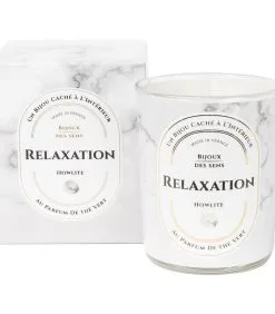 Bijoux Des Sens Geurkaars Groene Thee Met Gouden Messing Ketting