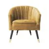 Leitmotiv Stoel Royal - Velvet Okergeel - 70x71x80cm -Meubilair Geschäft 399588aa699d4f34b414bbb543a422a2