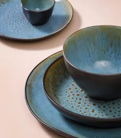 Palmer Schaal Lotus 15 Cm 1 L Turquoise Stoneware 2 Stuk(s) -Meubilair Geschäft 39dae7ba198e4ade85bf253ff47fc333