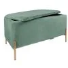 Leitmotiv Bank Snog XL - Velvet Jade Groen, Goud Geverfde Poten - 90x45x45cm -Meubilair Geschäft 3a1fc8c26d0342bf9ecd0bb8bd183fee
