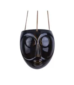 PRESENT TIME Plantenpot Mask - Bruin - 16,5x13,6x17,9cm