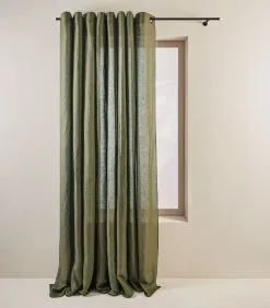 Madura Gordijn Met Zwarte Ringen CARLINA