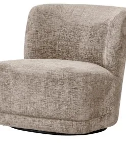WOOOD Exclusive Draaifauteuil Atty - Polyester - Zand - 75x74x65