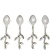 Rivièra Maison Bestek Lovely Leaf Zilver - Set 4 Stuks -Meubilair Geschäft 3e000f31df2d400cbfe5ead67d523a1e