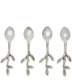 Rivièra Maison Bestek Lovely Leaf Zilver - Set 4 Stuks